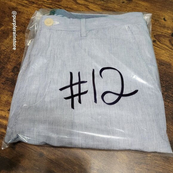 Banana Republic Kentfield Pants 33x30 Linen Cotton Stripe Pockets Preppy Coastal - Picture 11 of 11